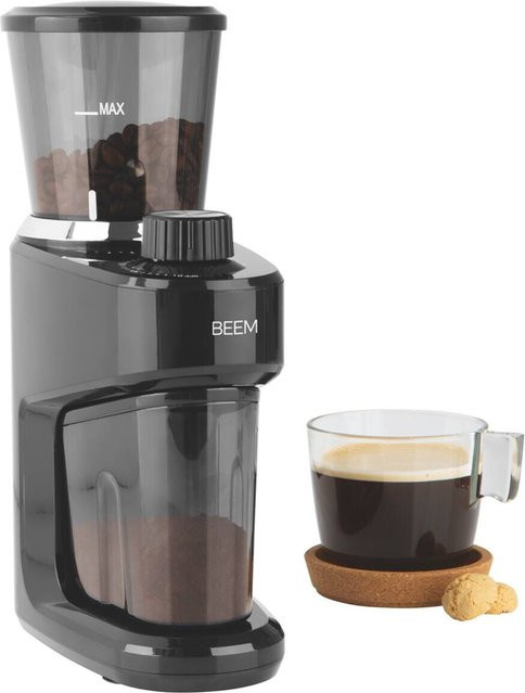 Beem Kaffeemühle Grind-Intense 03980 Elektrische Kaffeemühle mit Kegelmahlwerk in Schwarz, B/H/T: 19 x 28 x 10 cm - Bild 1