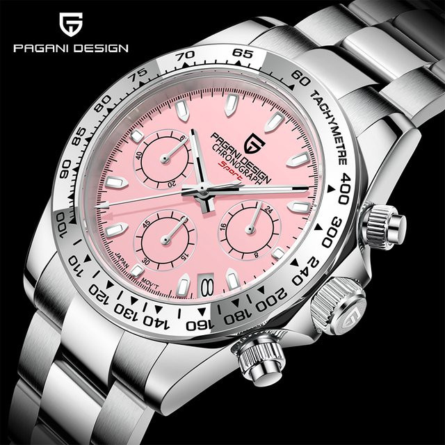 PAGANI DESIGN Chronograph, Automatik, Edelstahl, Grün, 40 mm, Herren - Bild 1