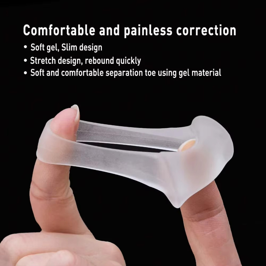 vvocci Zehenspreizer aus Silikon, Transparent, 2 Stück, Unisex - Bild 3