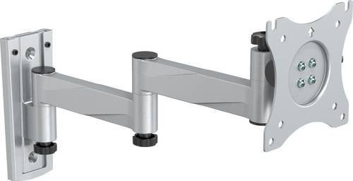 SpeaKa Professional SP-WMM-202 Monitor-Wandhalterung in Silber, neigbar und schwenkbar für Displays von 33,0 cm bis 76,2 cm - Bild 1