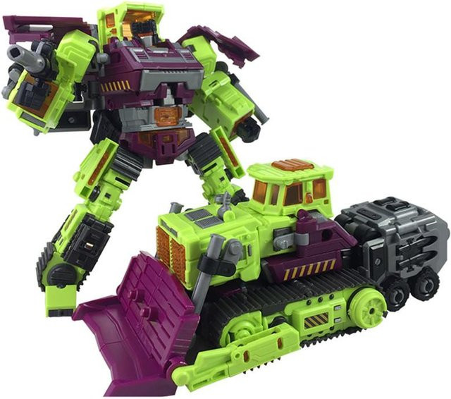 Yiran toy 1 Devastator Anime Actionfigur, 6 in 1 Transformationsspielzeug, Ingenieurfahrzeug - Bild 1