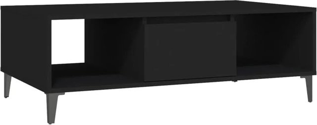 vidaXL Couchtisch Schwarz im Industrial Design aus Holzwerkstoff, B/T/H: 103,5 x 60 x 35 cm - Bild 1