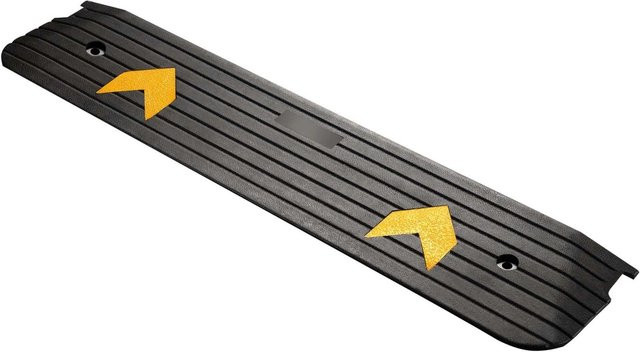Wiltec Schwellenrampe aus Gummi in Schwarz-Gelb, B/T/H: 113,0 x 24,0 x 2,5 cm - Bild 1