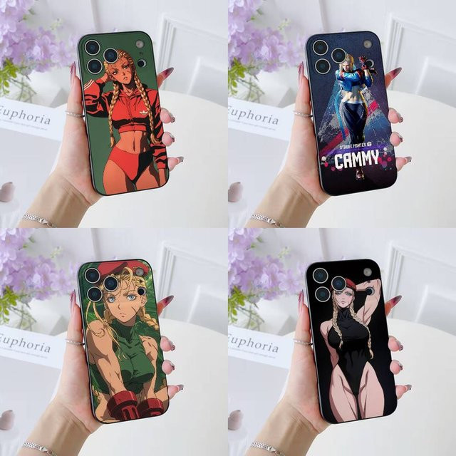 S-Street F-Fighter Gammy Handyhülle für iPhone 11 bis 17 Pro Max Plus Air Mini aus weichem Silikon in Schwarz - Bild 1
