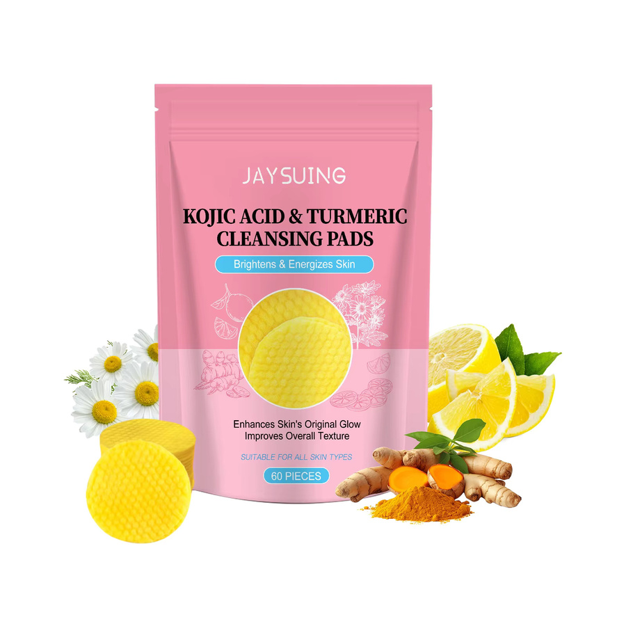 Jaysuing Kojisäure-Kurkuma-Gesichtspads mit Vitamin C, 60 Stück - Bild 3