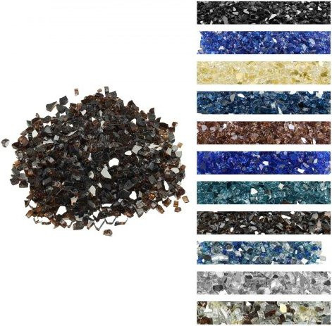 VEVOR Fire Glass Steine in Kupfer, 4,5 kg, hitzebeständige Glassteine für Feuerstellen und Feuerschalen, 12,7 mm - Bild 1