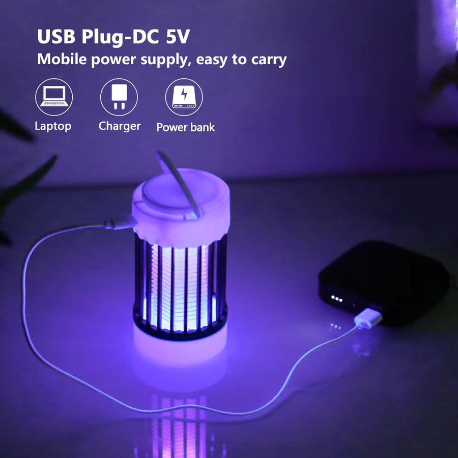 PARKSON Elektrischer Mückenkiller Tragbare USB-Aufladbare Insektenfalle Geräuschlos in Grün und Weiß - Bild 3