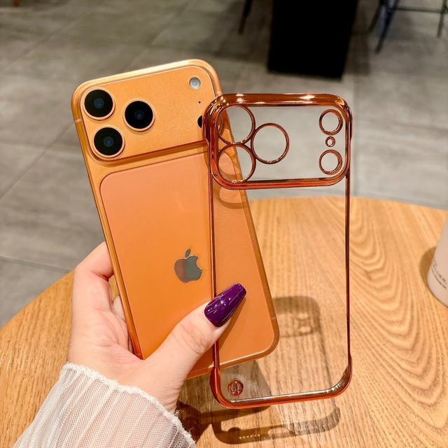 Transparente Handyhülle mit Wärmeableitung für Apple iPhone 11 bis iPhone 17 Pro Max in Blau und Transparent - Bild 1