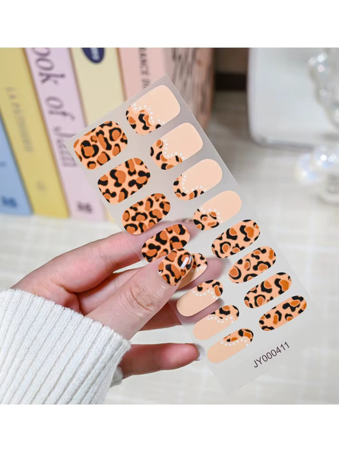MAFANAILS Gel-Nagelaufkleber, Leopardenmuster, Maillard-Farbe - Bild 2