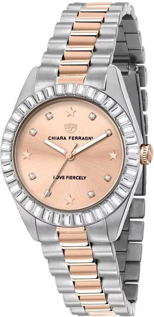 Chiara Ferragni Armbanduhr, Quarz, Edelstahl, Gold, Diamantbesetzt, Damen - Bild 1