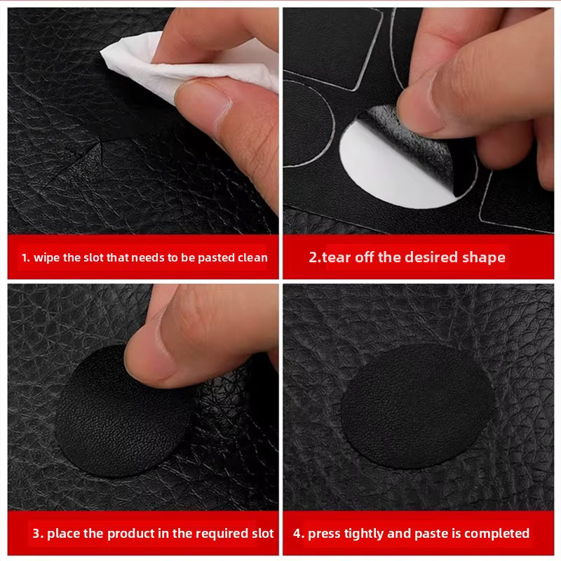 Selbstklebendes Leder-Reparatur-Patch in Schwarz für Lederbekleidung und Möbel - Bild 6