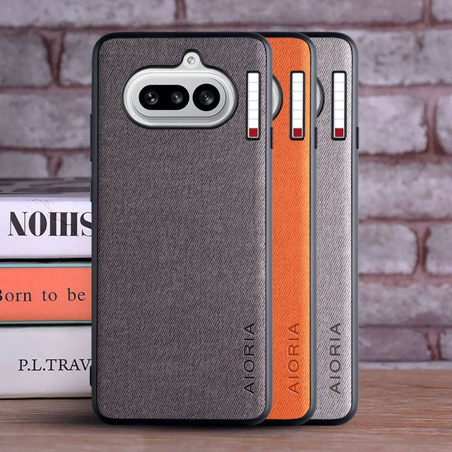 Coqua Schutzhülle für Nothing Phone 4a Pro aus Textil-Leder und TPU in Rot und Grau - Bild 1