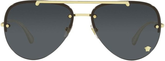 Versace VE2231 Sonnenbrille, randlos, Aviator, Metall, Damen, gold, grey - Bild 2
