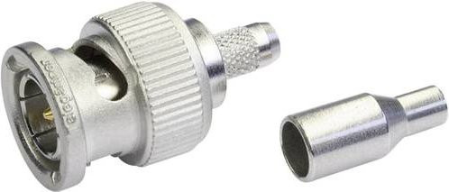 Telegärtner BNC-Steckverbinder Stecker gerade 75 Ohm in Silber - Bild 1