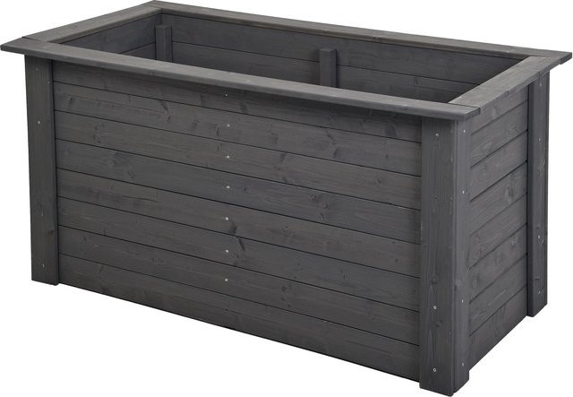 Gaspo Hochbeet Gmünd aus Holz in Vintage-Grau, B/T/H: 146 x 74 x 74 cm - Bild 1