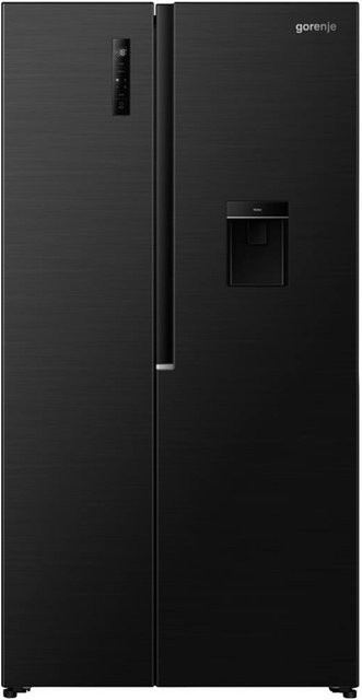 Gorenje Side-by-Side Kühl-Gefrierkombination NRS917E41BXWD in Schwarz B/H/T: 91,1 x 178,6 x 61,5 cm - Bild 1
