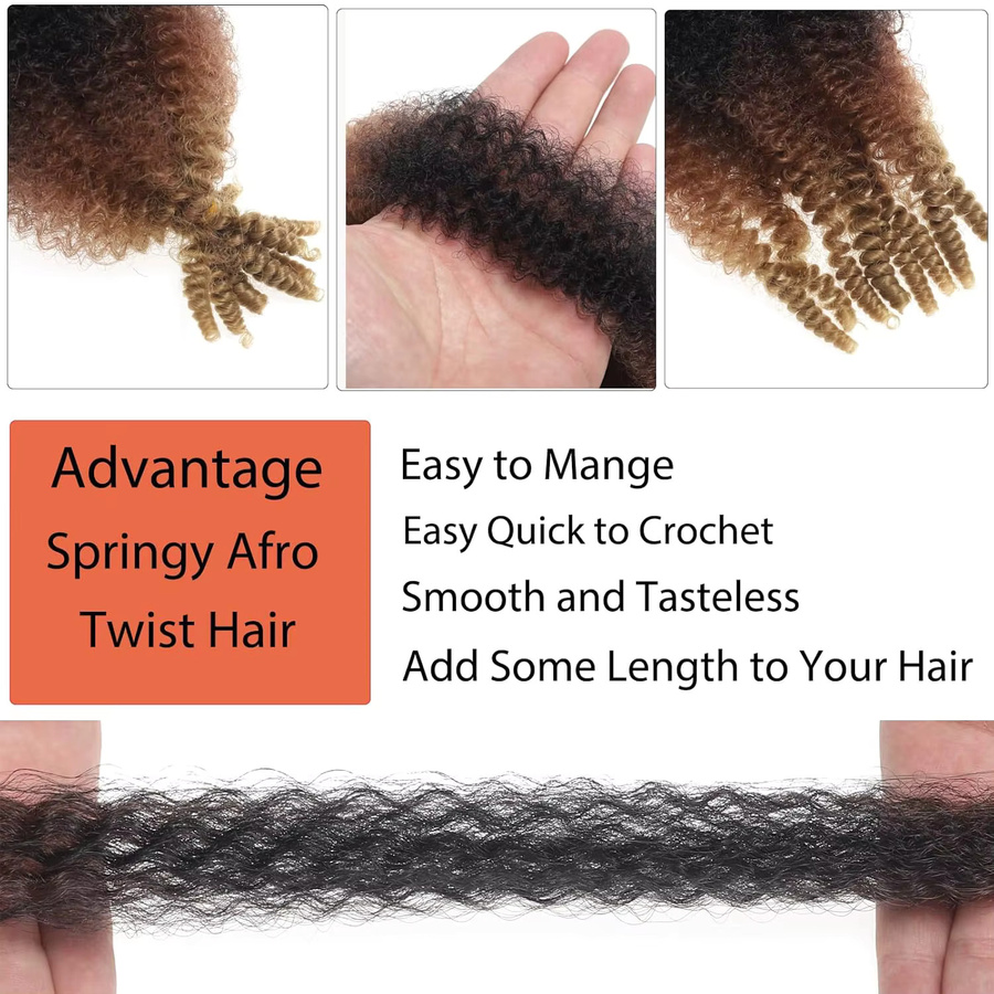 Marley Twist Flechthaar, Afro-Twist-Ombre-Blond, synthetisches Wickelhaar - Bild 3