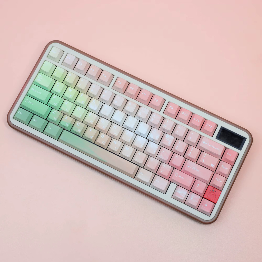 Jaycomia PBT-Tastenkappen für mechanische Tastaturen mit Seitenlicht in Multicolour, ISO-Layout mit verschiedenen Sprachlayouts wie Deutsch, Englisch und Französisch, Cherry-Profil - Bild 2
