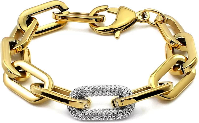GROWYEAR Armbänder, Edelstahl, Gold Silber Farbe, Strasssteine, Damen - Bild 1