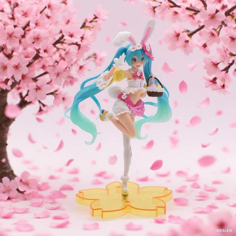 Hatsune Miku Anime Figur von Fashnics in Rosa mit Kirschblüten-Design aus PVC, Höhe: 20,32 cm - Bild 1