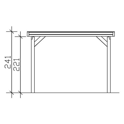 SKANHOLZ Carport Friesland aus Holz in Grau, B/T: 314 x 708 cm, Firsthöhe: 241 cm - Bild 2