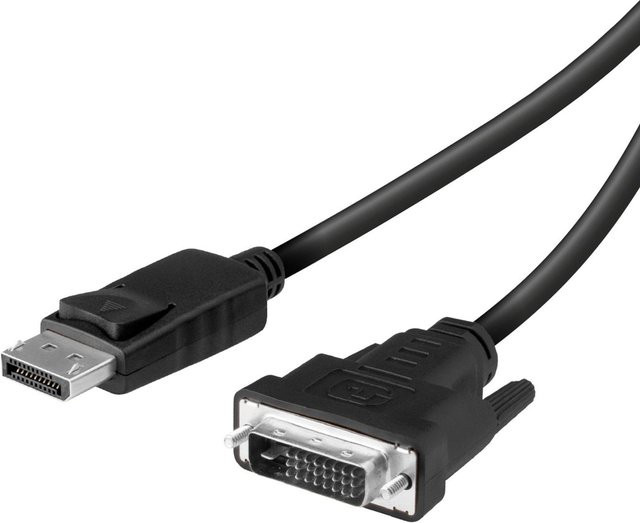Vivanco DisplayPort auf DVI-D 2.0 Kabel in Schwarz, Länge: 1,5 m - Bild 1