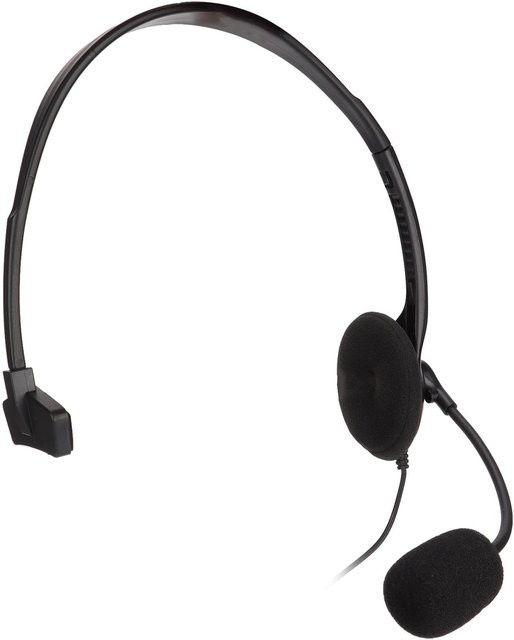 Honor Electronics S480 Telefon-Headset mit Rauschunterdrückung, 3,5-mm-Stecker, einstellbar, Einzelohr, Schwarz - Bild 1