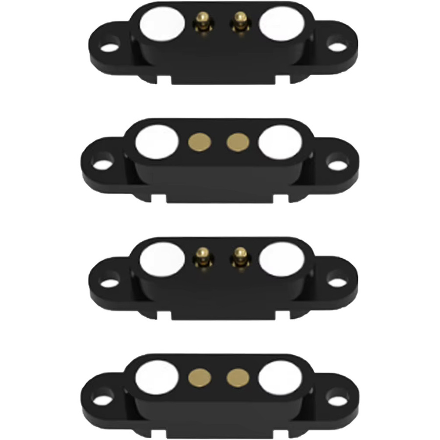 FRHY 2-polige magnetische Pogo-Pin-Steckverbinder, 2A, schwarz, präzisionsgefertigte federbelastete Steckverbinder für kabellose Ladegeräte und Elektronik-Projekte - Bild 4