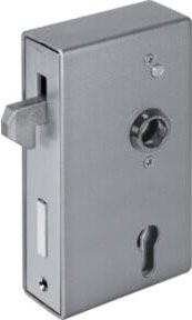 AMF Schiebetor-Schlosskasten 140S-30ZW in Silber, B: 30 mm, H: 172 mm, T: 94 mm - Bild 1