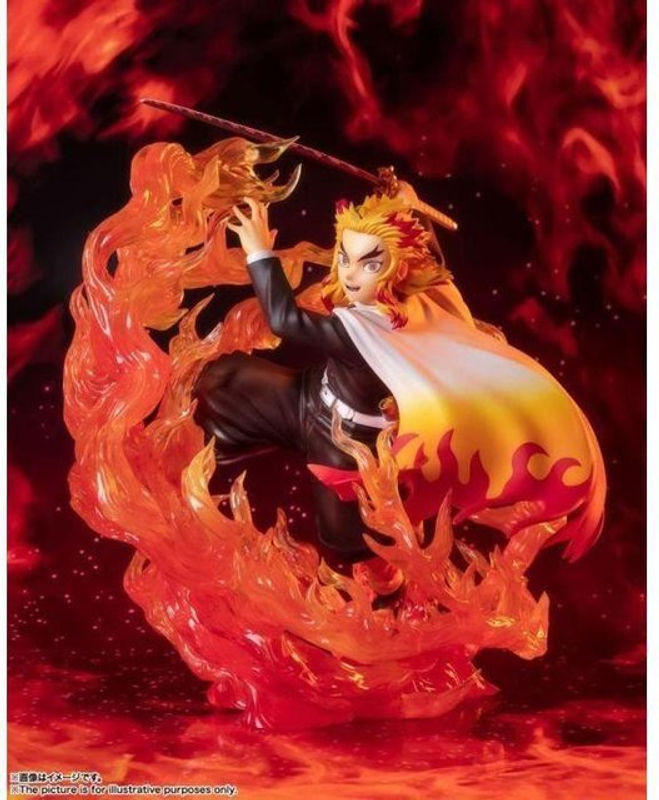 Japanworld Statuette Kyojuro Rengoku in Rot und Mehrfarbig aus Kunststoff und Kunstharz, Höhe: 18 cm - Bild 1
