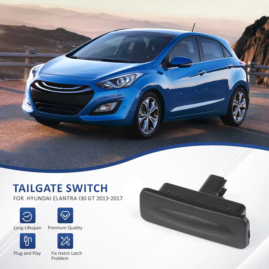 CNSPEED Heckklappenöffner für Hyundai Elantra GT, Kia Ceed und Hyundai i30, Schwarz, Teilenummer 81260-A5000 - Bild 2