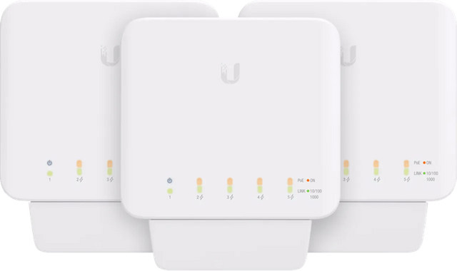 Ubiquiti UniFi USW-FLEX 3-Pack Ethernet LAN Switch in Weiß - Bild 1