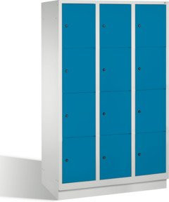 C+P Fächerschrank Classic auf Sockel mit 12 Fächern, Front Lichtblau und Korpus Lichtgrau, H x B x T: 180 x 120 x 50 cm - Bild 1