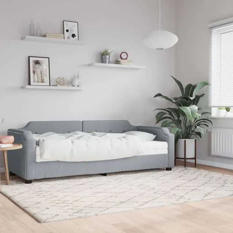 Vidaxl Schlafsofa Modern in Grau aus Stoff, Breite: 80 cm, Länge: 200 cm - Bild 1