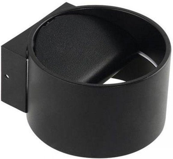 Schwarze LED-Wandleuchte in moderner Up-Down-Optik mit 8W und 4200K Cool White, Durchmesser: 10 cm - Bild 1