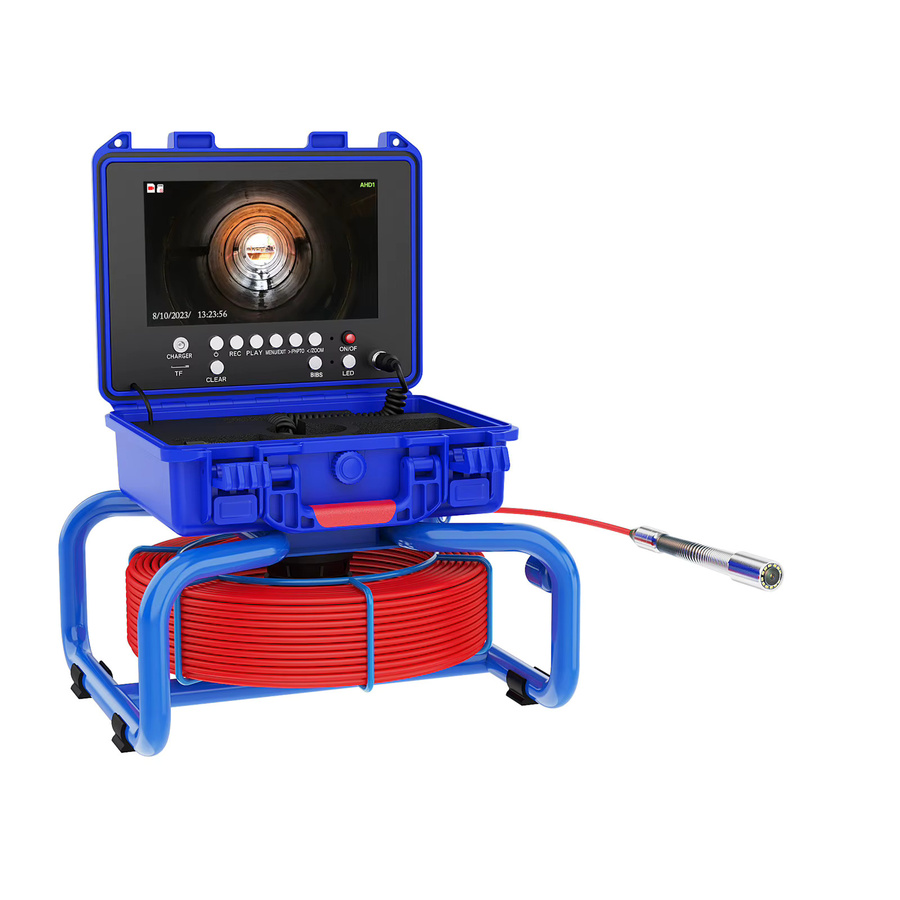 MAOTEWANG Kanalinspektionskamera 9 Zoll DVR mit Meterzähler und Selbstnivellierung in Blau - Bild 3
