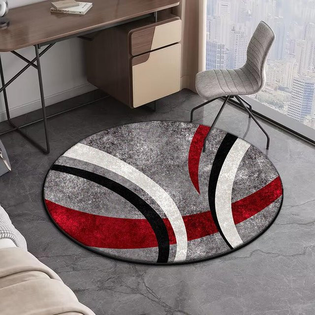 Runder Teppich HGHT mit geometrischem Design in Multicolour, rutschfest und maschinell gewebt, Durchmesser: 60 cm - Bild 1