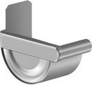 Sarei Endstück Dachentwässerung halbrund aus Aluminium in Beige B/T/H: 17,0 x 12,0 x 1,7 cm - Bild 1