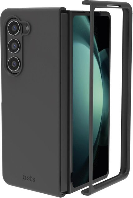 Silikon-Cover mit Mikrofaser-Innenseite für Samsung Z Flip 6 in Schwarz - Bild 1