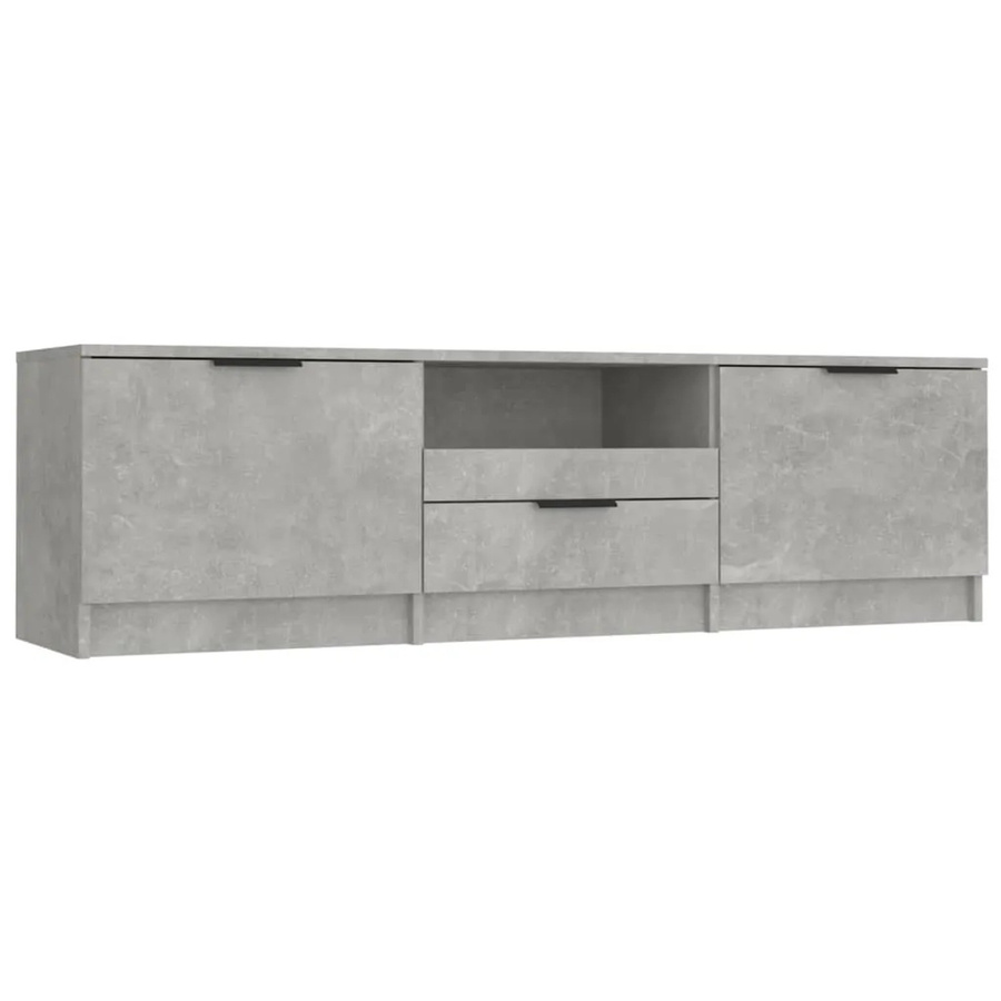 vidaXL TV-Schrank modern in Betongrau aus Holzwerkstoff, B/T/H: 140 x 35 x 40 cm - Bild 2