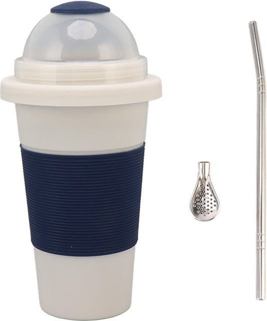 CosyHome Slushie-Maker-Becher mit doppelschichtiger Isolierung für Smoothies und Getränke, Weiß - Bild 1