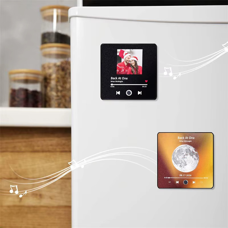 Personalisierter Musik-Kühlschrankmagnet von 4MELLY mit individuellem Album-Design und integriertem Musik-Player - Bild 3