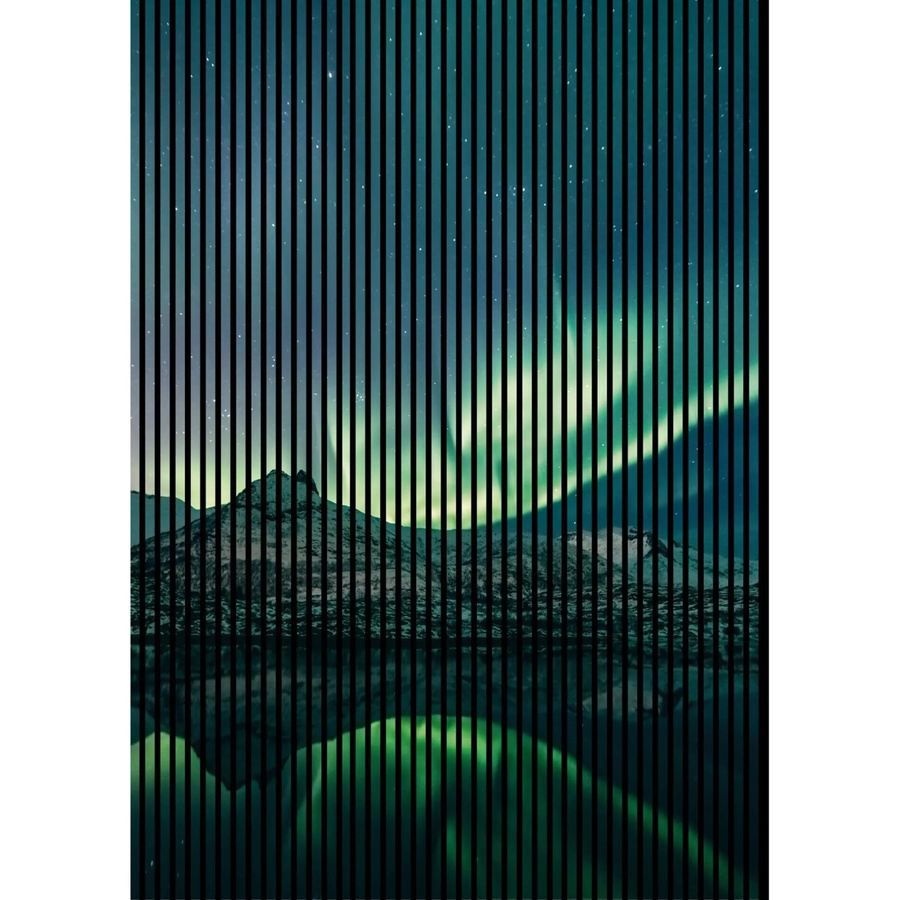 FN Acustico Akustikplatte Nordlichter Multicolor aus PET und MDF mit Klebefolie, H x B x T: 2.400 x 1.693 x 19 mm - Bild 2