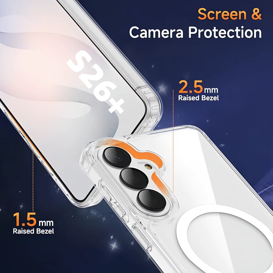 Samsung Galaxy S26 Plus Schutzhülle mit Magnetverschluss, transparente Anti-Vergilbung Hülle, schlank und kratzfest - Bild 5