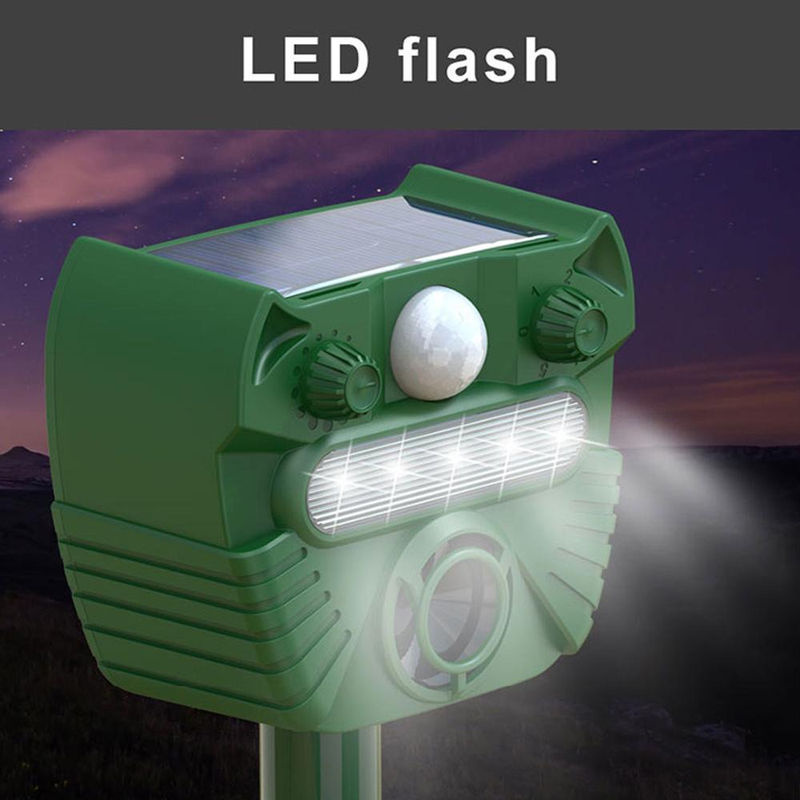 Solar Tier Repeller Ultraschall zur Abschreckung von Eichhörnchen und Rehen im Freien, wasserdicht, grün - Bild 8