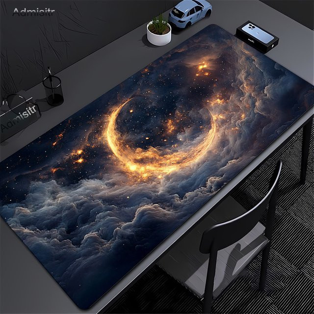 Admisitr Mausunterlage Mond-Kunst Anime XXL, Multicolor, B/T: 90 x 40 cm - Bild 1