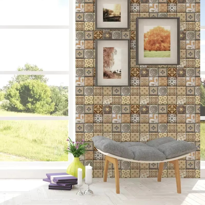 DZQ Wandaufkleber in Ziegeloptik aus wasserfestem PVC für Wohnzimmer, Küche und Schlafzimmer - Bild 2