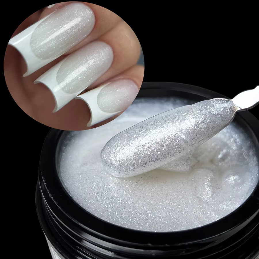 Jillnails Milky White Builder Nail Gel, 50 g, schimmernd - Bild 2