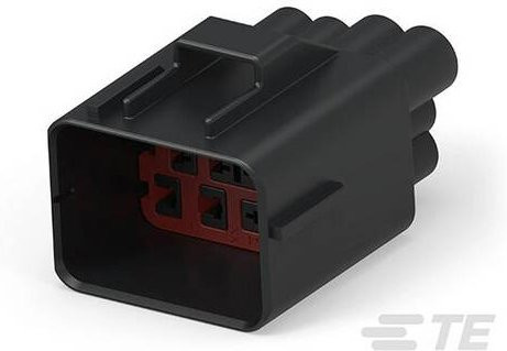 TE Connectivity Stiftgehäuse-Kabel 1452303-1 in Schwarz - Bild 1