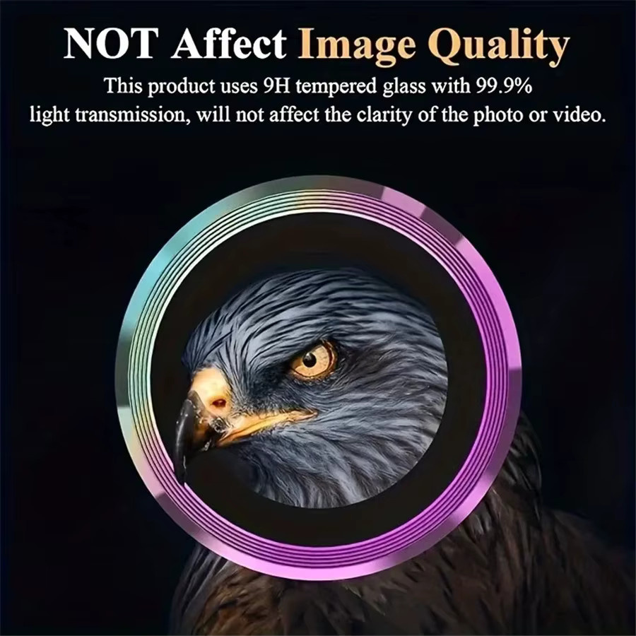 3er-Set Metallic Glanz Objektiv Schutz Abdeckung für Samsung Galaxy S23 FE S24 S25 Plus A15 A35 A55 in Schwarz - Bild 3